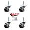 Service Caster Nylon Swivel TS Caster w/2.8" Black Wheel and 16mm x 2.0mm x 138mm Stems, 4PK SCC-TPLV30S72-NYR-770-ZC-4 - alternate 3